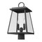 Z-Lite Broughton Outdoor Post Mount Fixture, 2-Light, 10.25 In.W x 19.25 In.H, Black/Clear Beveled 521PHMR-BK - alternate 3